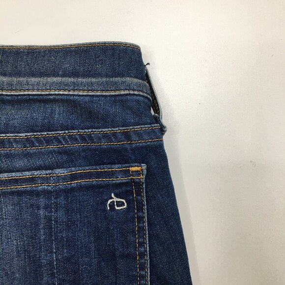 RAG & BONE Rae Wash 5 Pocket Logo Hardware Ankle Skinny Denim Jeans - Picture 11 of 12
